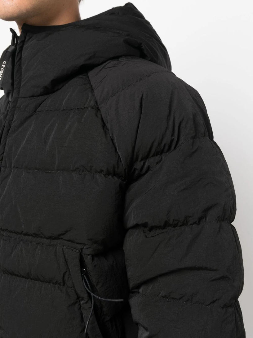 eco-chrome r hooded down goggle jacket Eco-Chrome R Hooded Down Goggle Jacket CP COMPANY Nero
