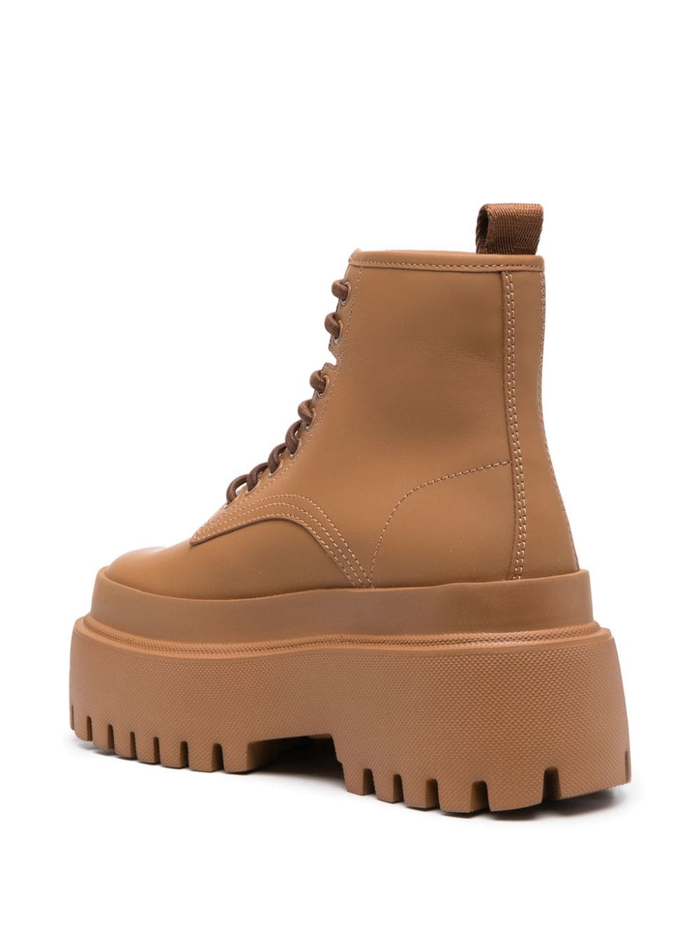 Rubberized calfskin ankle boots