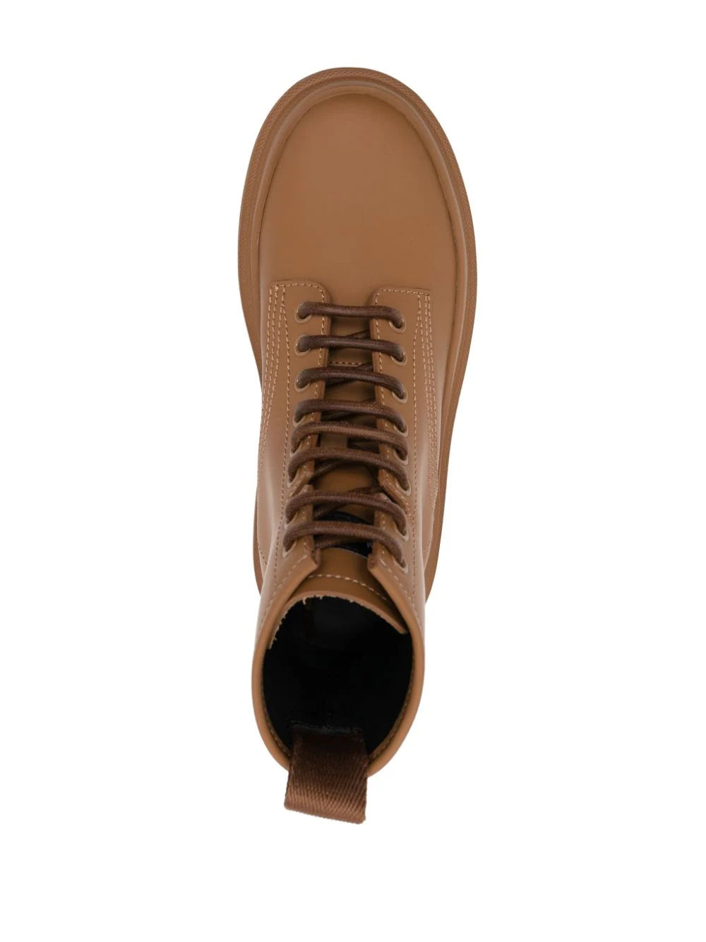 Rubberized calfskin ankle boots