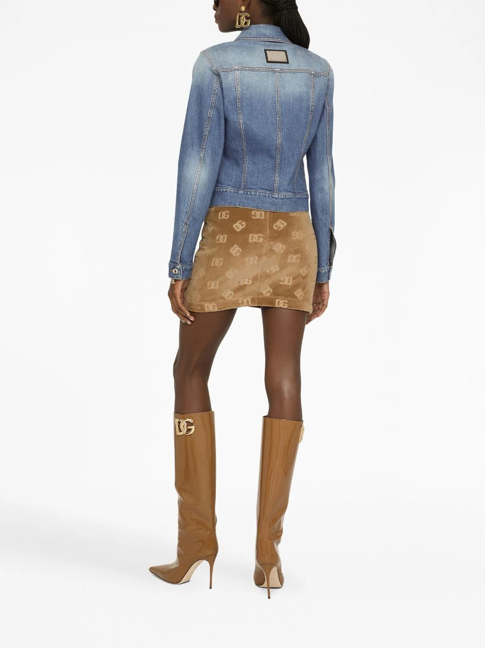 Miniskirt with all-over DG logo