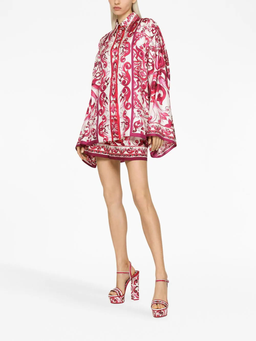 Majolica-print shirt