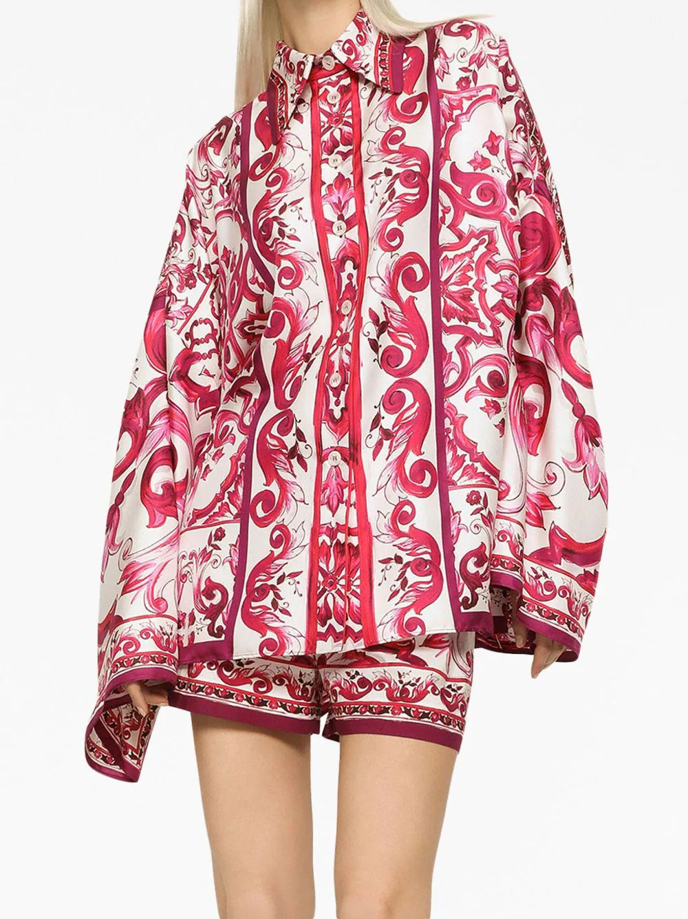 Majolica-print shirt
