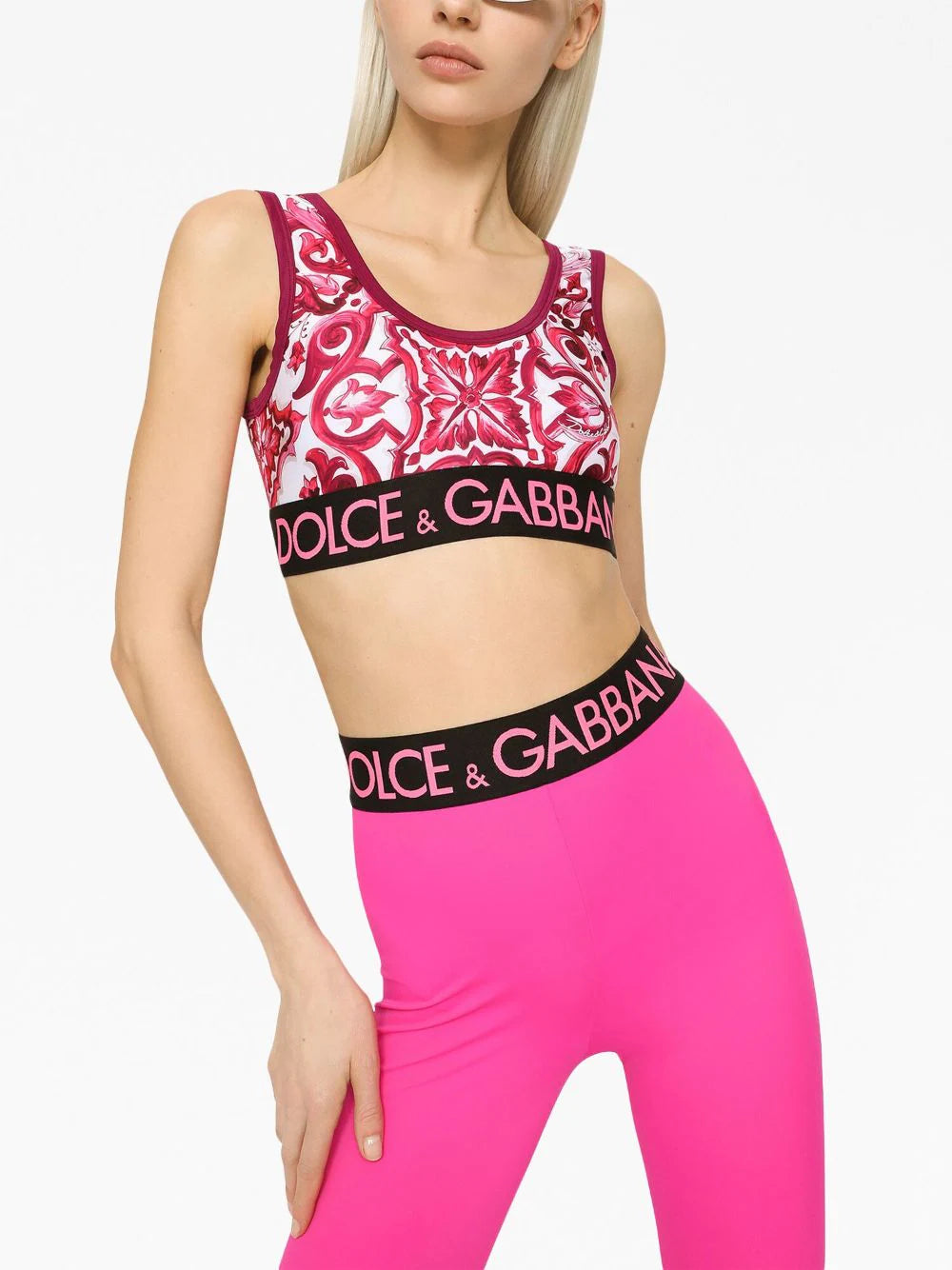 Technical jersey top with branded elastic band