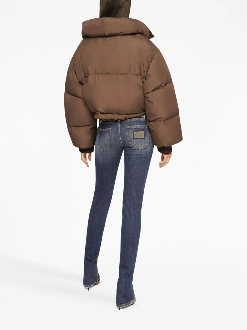 Logo-plaque puffer jacket