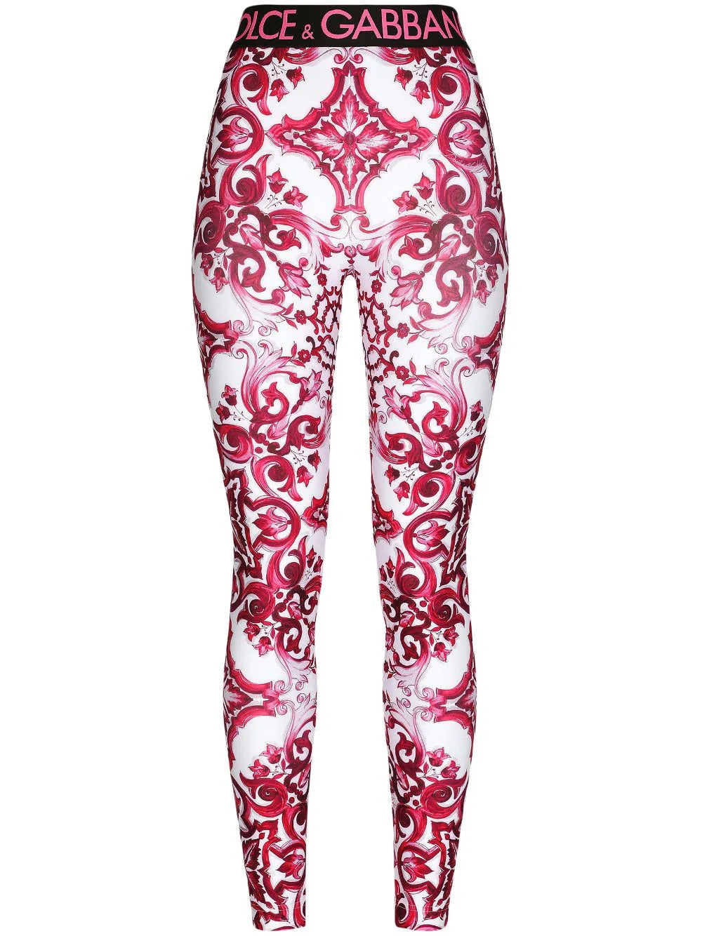 Majolica-print jersey leggings