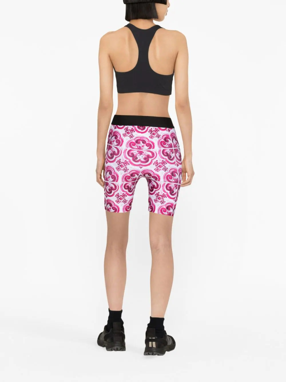 Majolica-print jersey shorts