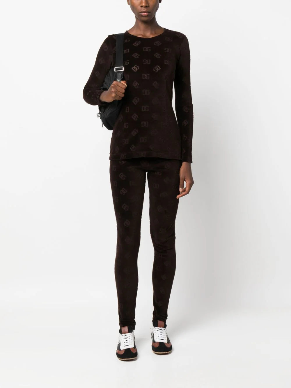 Leggings with all-over DG logo