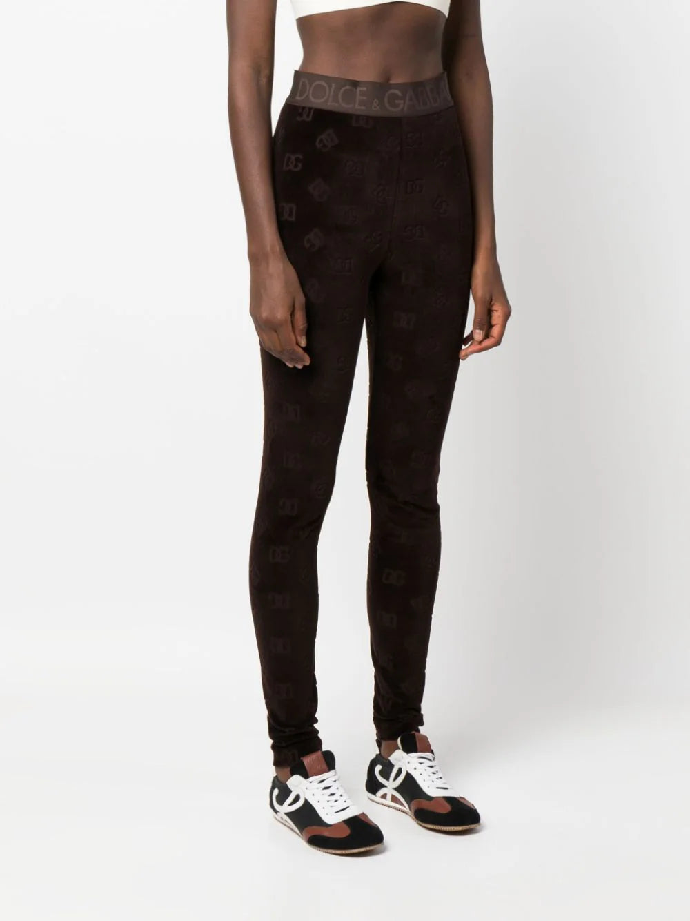 Leggings with all-over DG logo