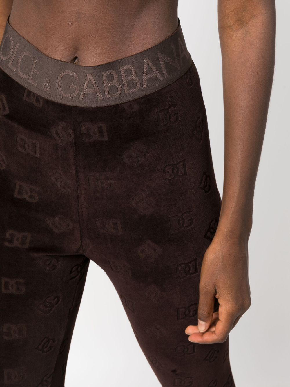 Leggings with all-over DG logo