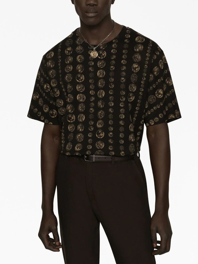 All-over coin print T-shirt