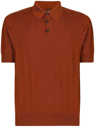 Jacquard-logo polo shirt