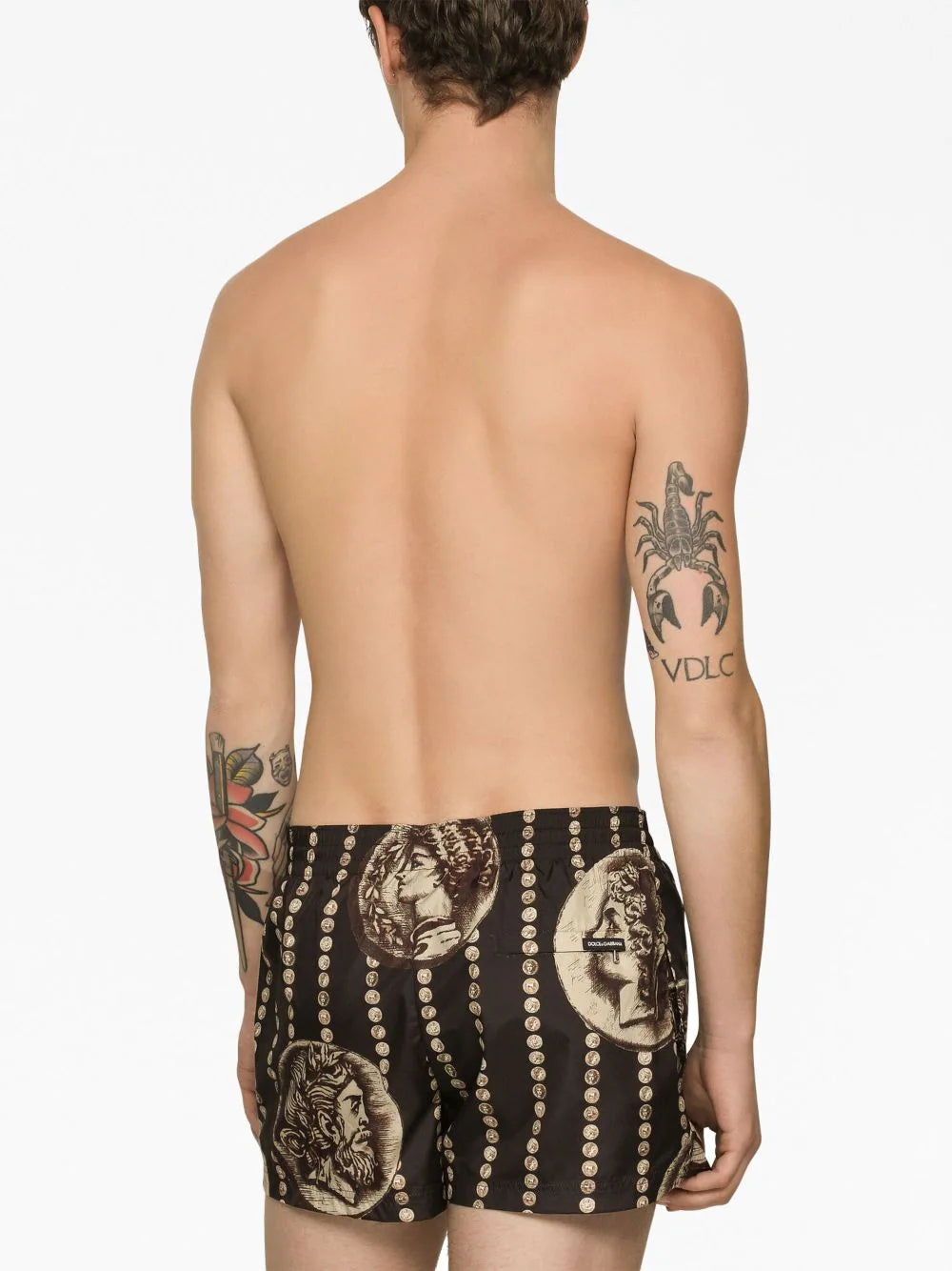 Logo coin swim shorts
