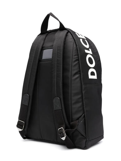 Logo-embroidered zip-up backpack