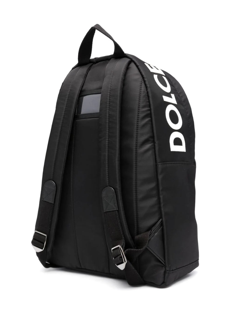 Logo-embroidered zip-up backpack