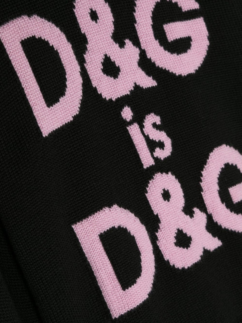 Pullover with inlaid DG logo