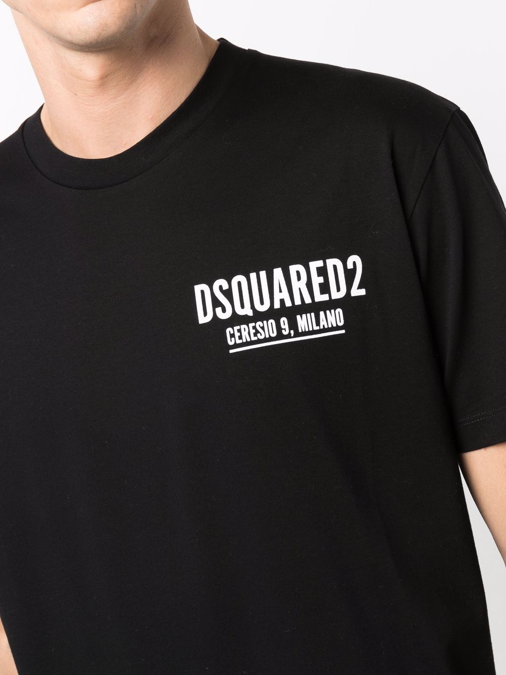 Mini Logo Ceresio 9 T-Shirt DSQUARED2 Nero | Grifo210