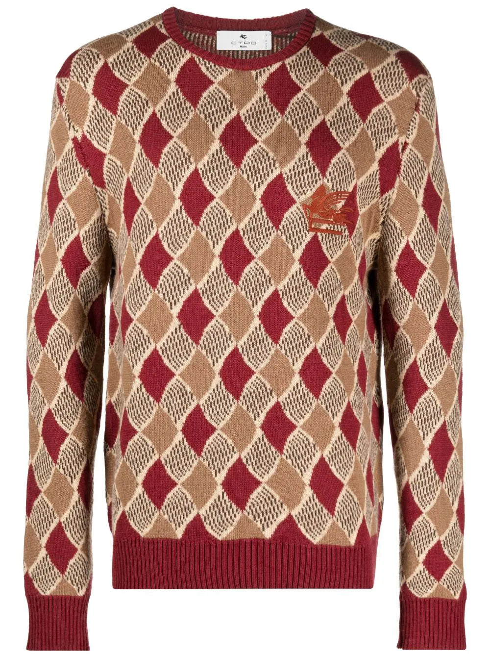 Jumper with diamond pattern