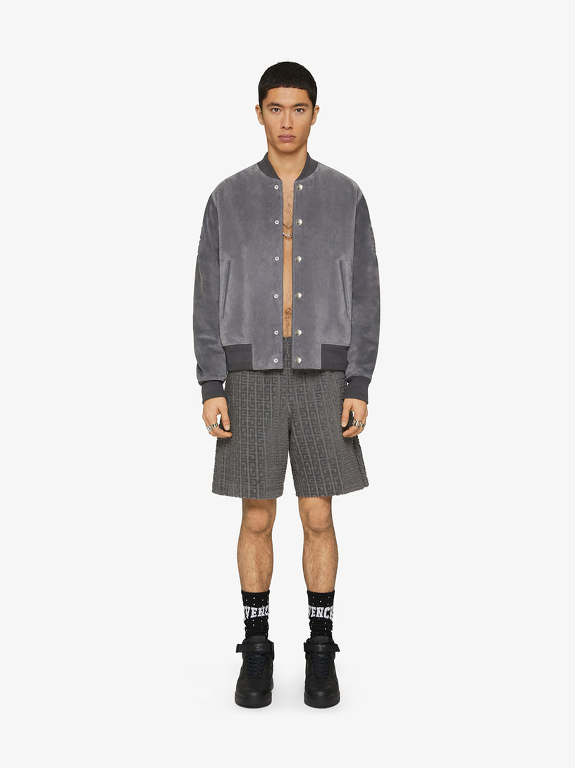 Bermuda shorts in 4G towelling cotton jacquard