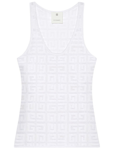 Tank top in 4G jacquard