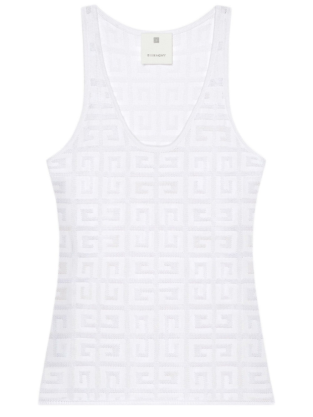 Tank top in 4G jacquard