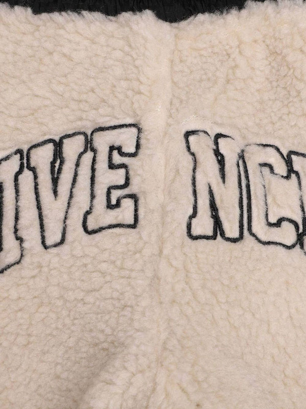Logo-embroidered fleece track pants
