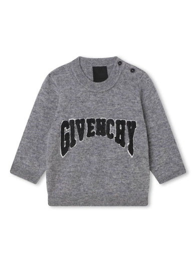Logo-embroidered wool-cashmere jumper