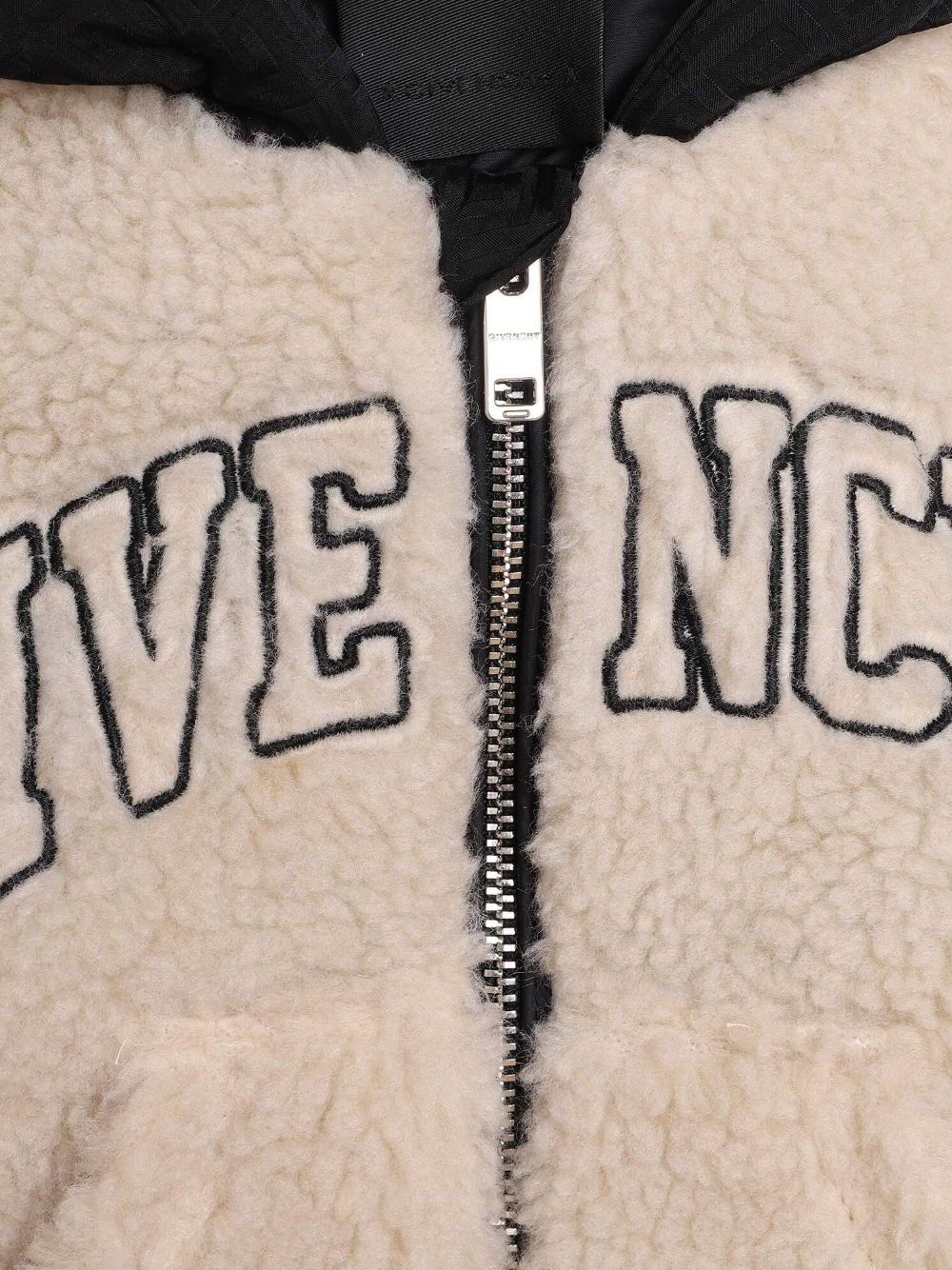Logo-embroidered zip-up fleece jacket