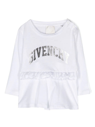 Metallic-logo detail T-shirt