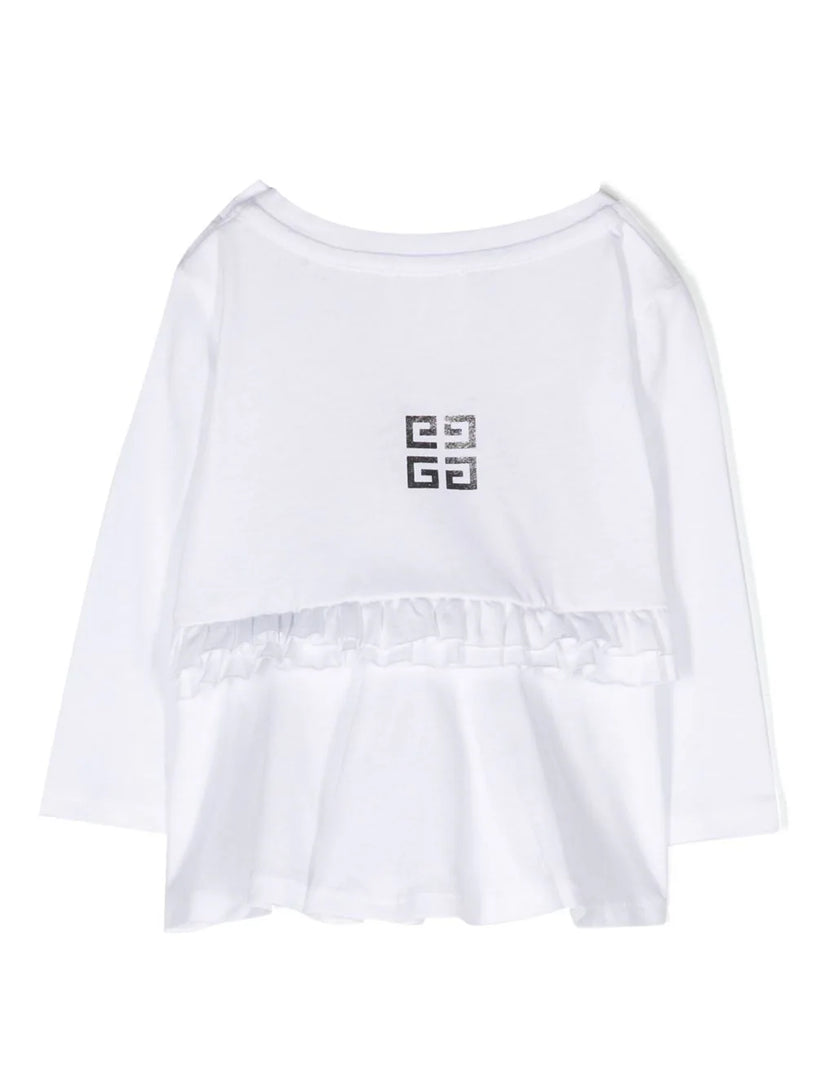 Metallic-logo detail T-shirt