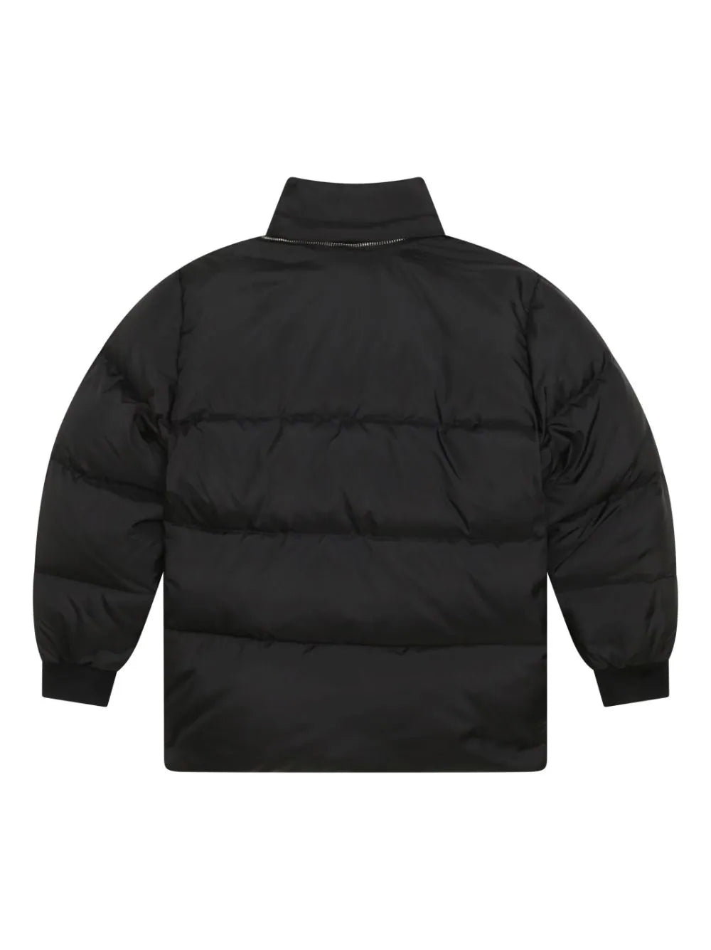 logo-patch hooded padded jacket