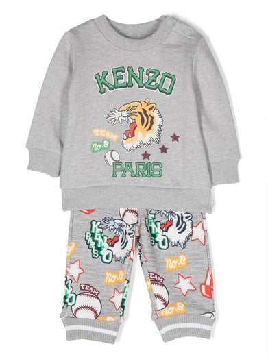 Graphic-print track suit