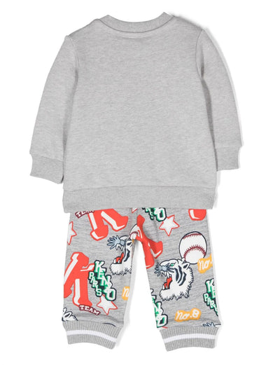 Graphic-print track suit