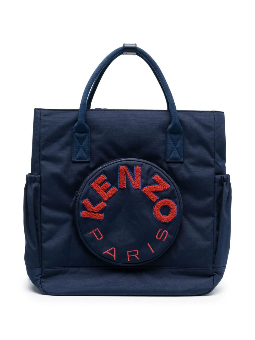 Logo-embossed changing bag