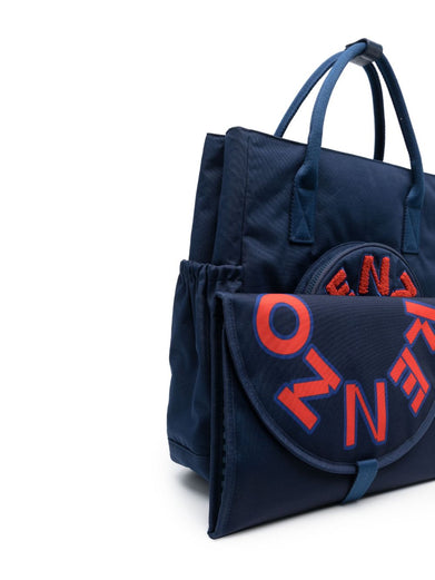 Logo-embossed changing bag