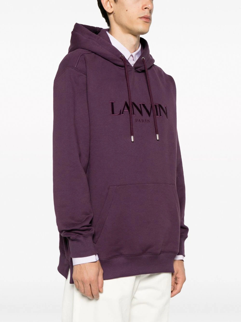 OVERSIZED EMBROIDERED LANVIN PARIS HOODIE
