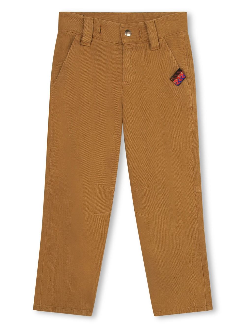 Logo-patch chino trousers