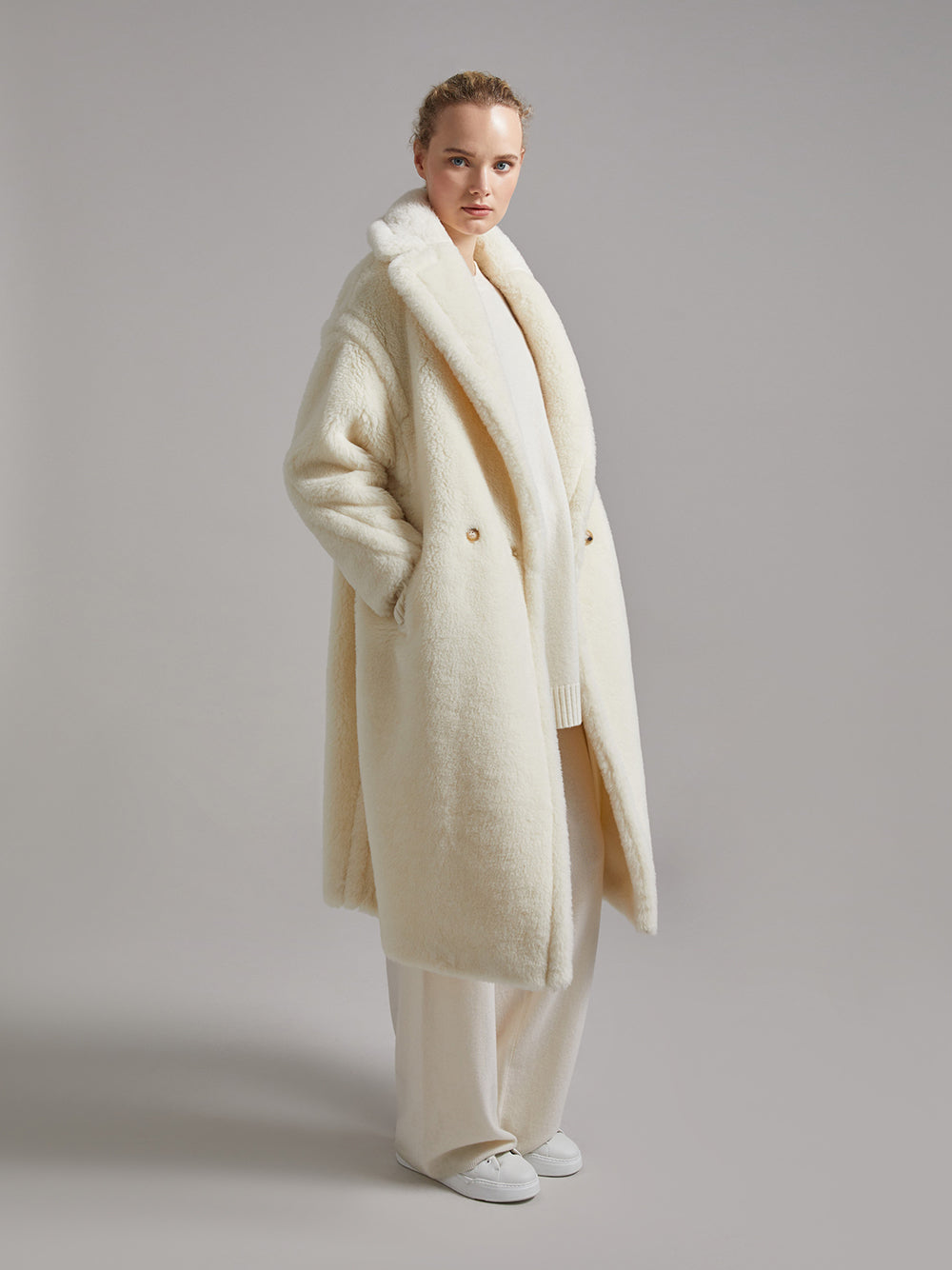Teddy Bear Icon Coat Max Mara Bianco | Grifo210