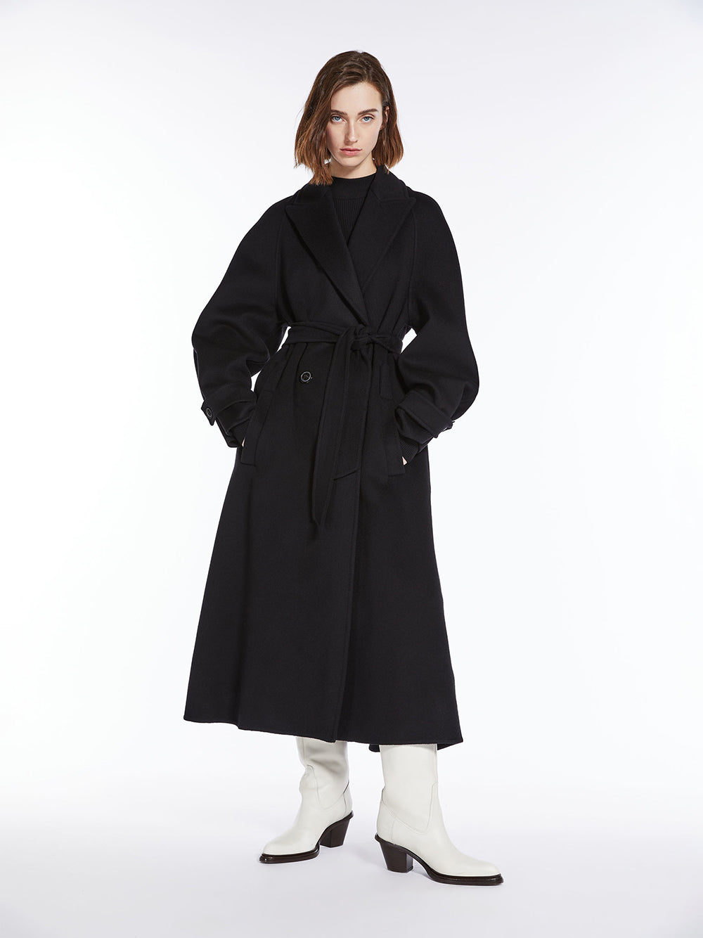FLARED COAT IN CASHMERE