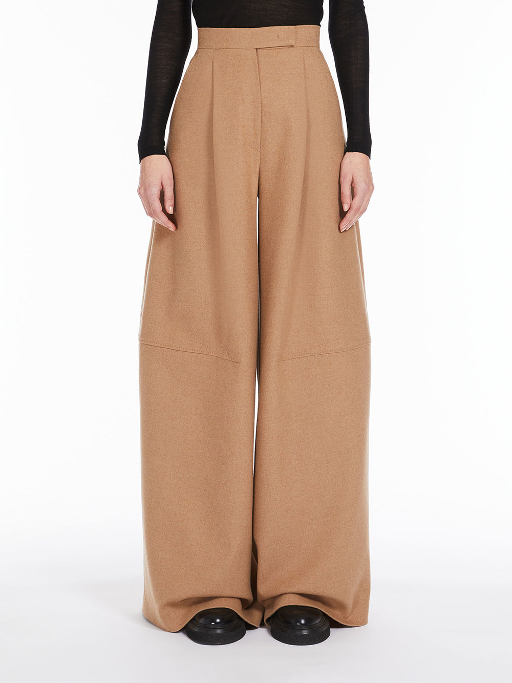 WIDE CAMEL PANTS