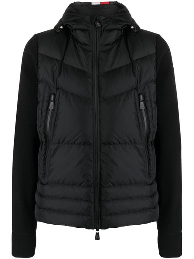 Knitted cardigan with down jacket