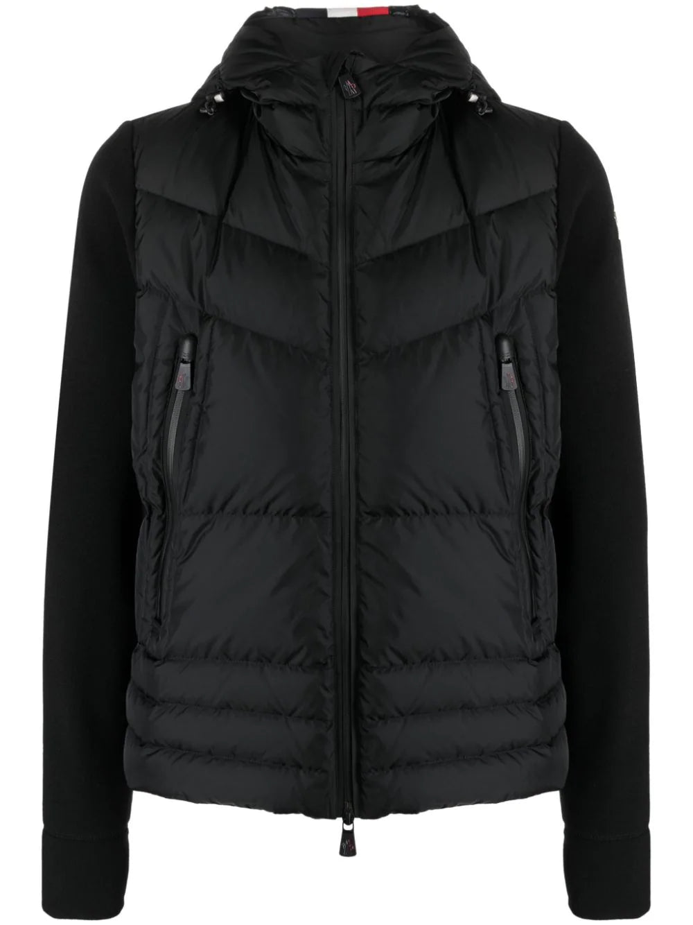 Knitted cardigan with down jacket