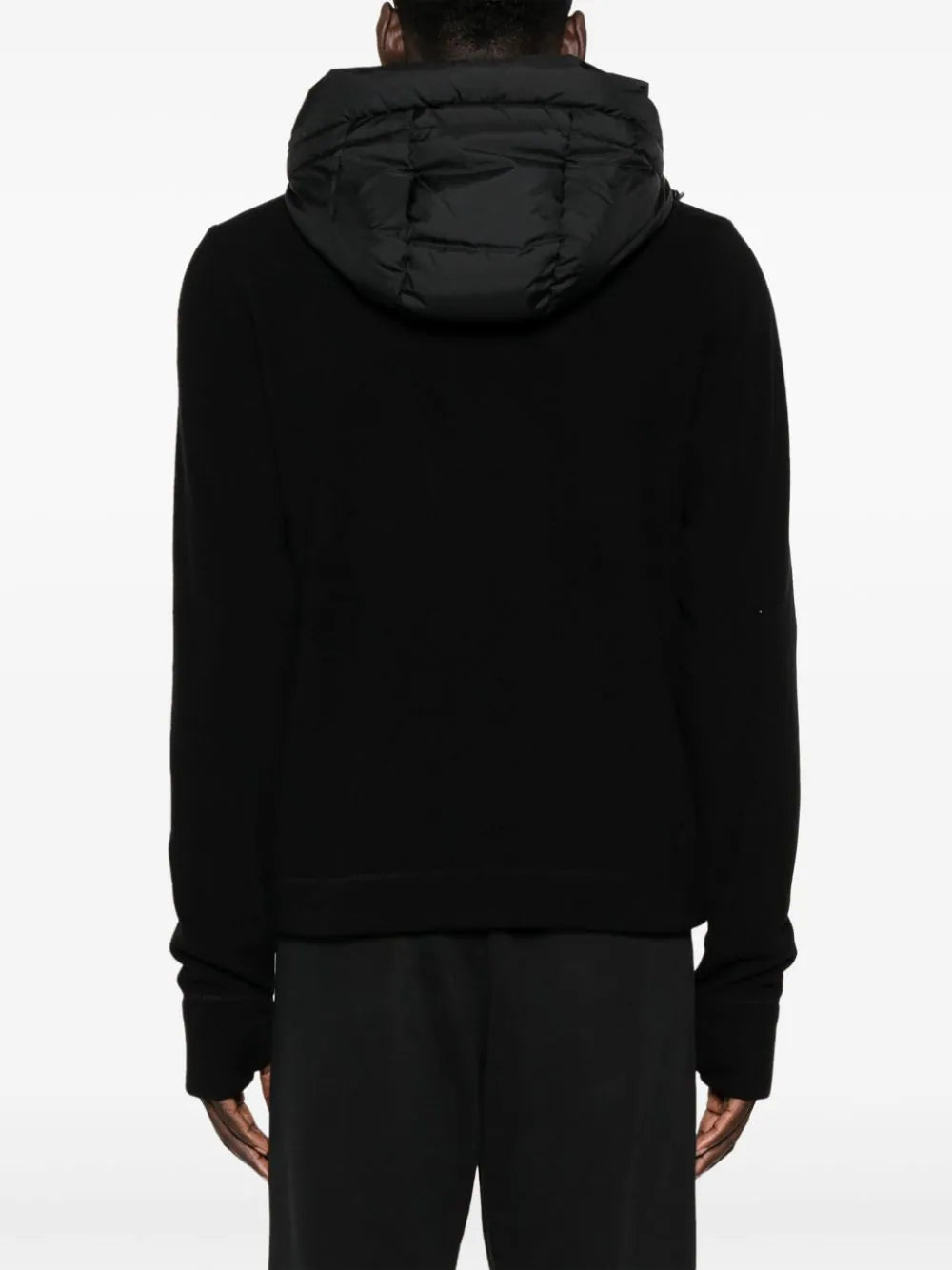 Knitted cardigan with down jacket