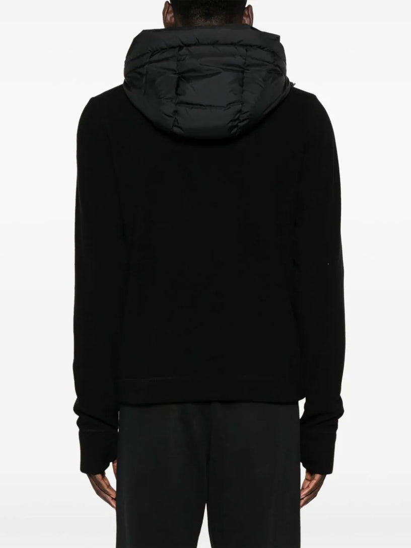 Knitted cardigan with down jacket