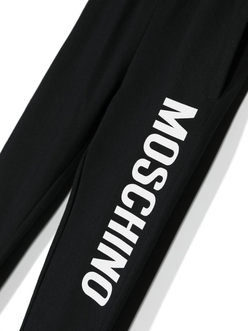 Logo-print cotton track pants