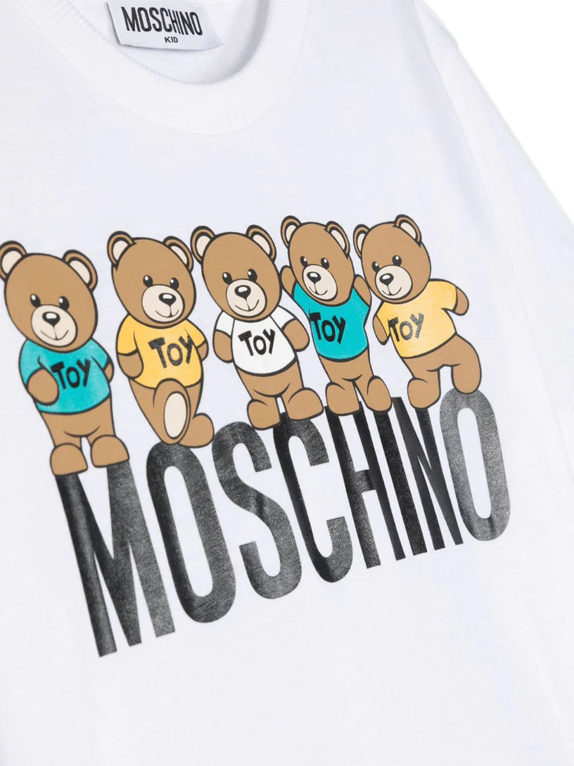 Teddy Bear-motif cotton T-shirt