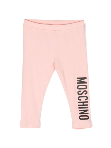 Logo-print cotton leggings