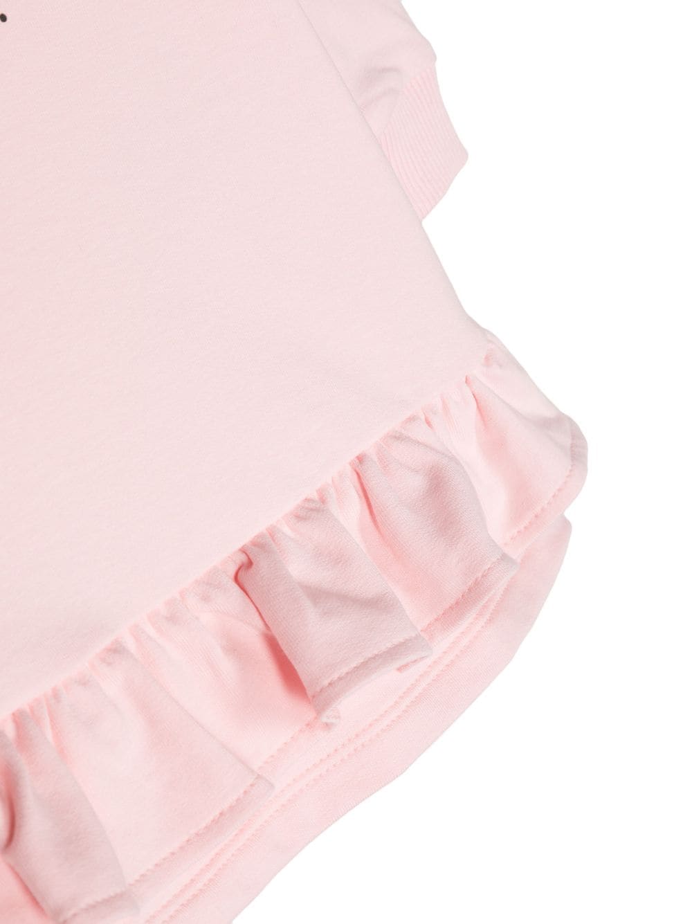 Logo-print ruffled-trim dress