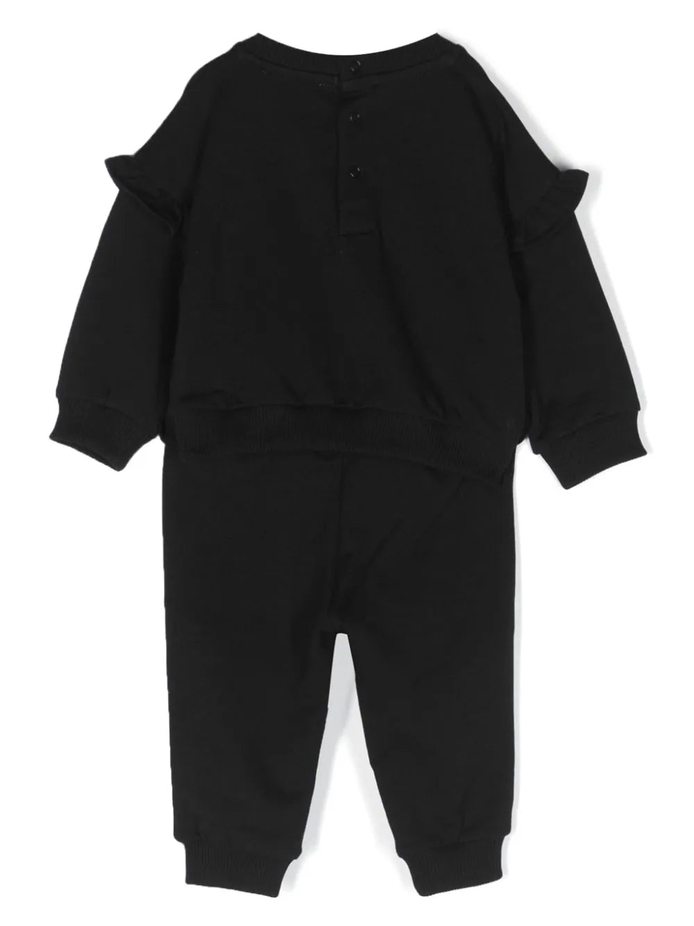 Leo Teddy-print ruffled-trim tracksuit