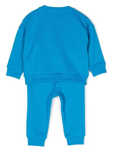 Logo-print cotton tracksuit set