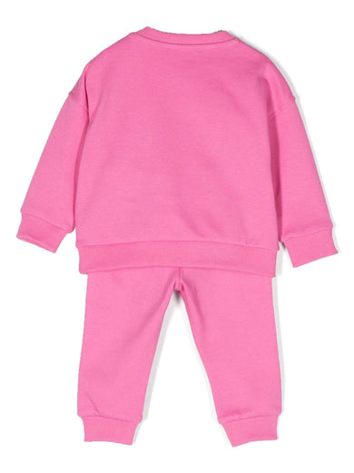 Logo-print cotton tracksuit set